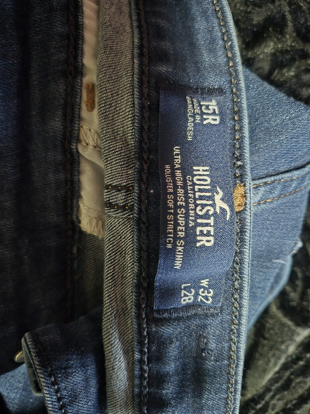 Hollister Women's Dark Blue Super Skinny Jeans